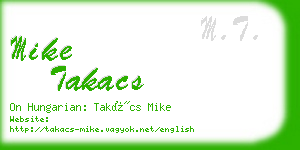 mike takacs business card